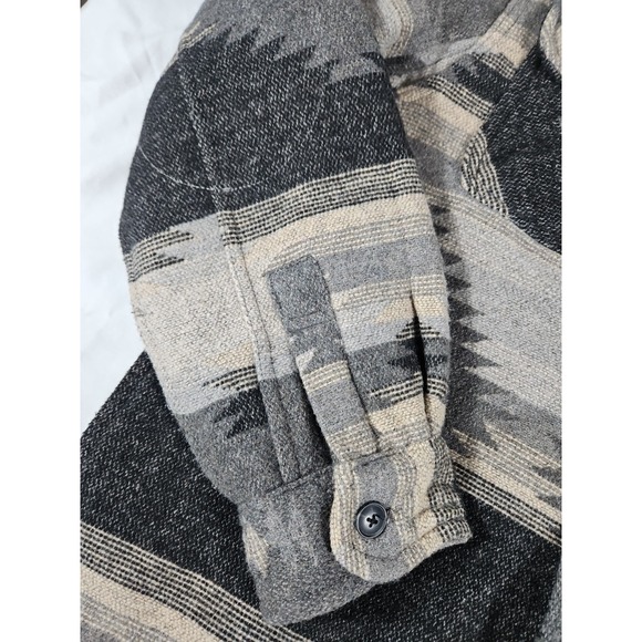 Jachs New York Men's Button Down Sherpa Lined Wool Blend Jacket Aztec Size Med - Picture 4 of 13